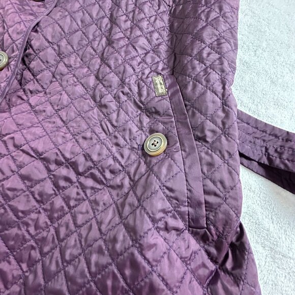 Faconnable Womens Quilted Water-Resistant Vest Medium Purple Packable Outdoor - Picture 4 of 10